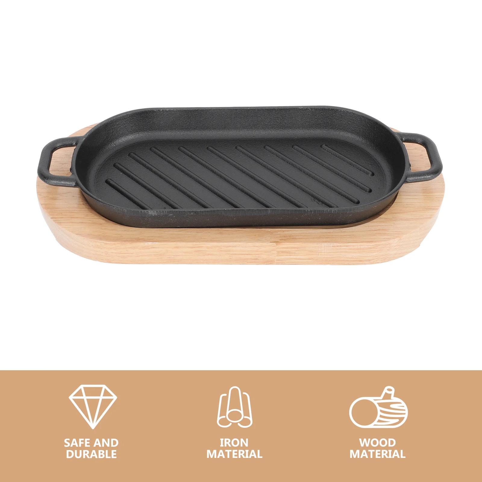 Тарілка для стейка Теппаньяки Гриль Поднос барбекю Утюг жарки рыбы Блюдо