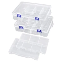 tackle box fishing tackle box storage box 2 pack compartment storage box transparent storage container with dividers