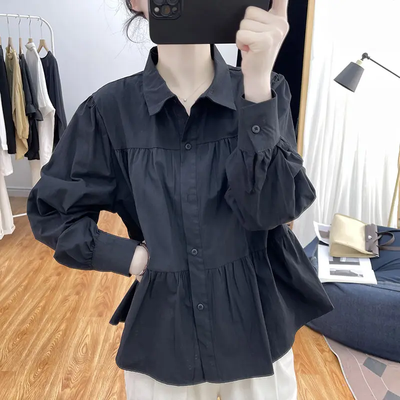 Женская рубашка с длинными рукавами свободный дизайн нишевая французская