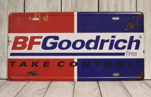 BF Goodrich Tires Жестяная вывеска Металлическая металлическая Механический магазин