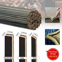 100pcs violin family instruments purfling strips inlay wood strips diy part more then 94cm length violinviolacellodouble bass