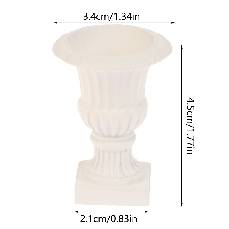 1 пара Миниатюрный белый цветочный горшок для кукольного домика в масштабе 1:12