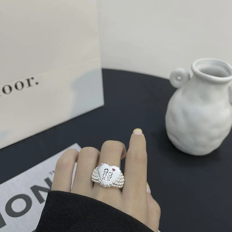 Прямая поставка милые кольца на палец в форме сердца для мамы и ребенка родителя