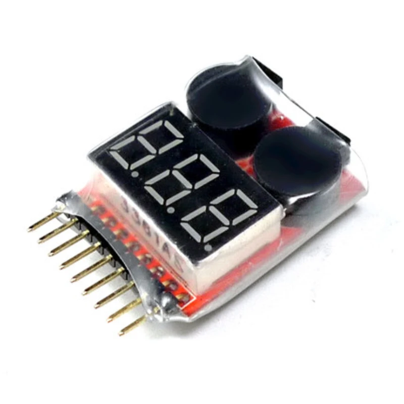 Индикатор заряда батареи 1-8S звуковой сигнал низкого напряжения два в одном