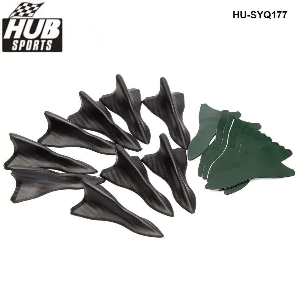 10pcs/lot Shark Fin Roof Spoiler Diffuser Vortex Generator Carbon Fiber For Car HU-SYQ177 | Spoilers &amp Wings