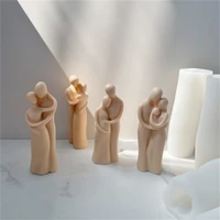 3d couple hug candle silicone mold character statue diy handmade epoxy resin mold aromatherapy gypsum candle mould resin mold