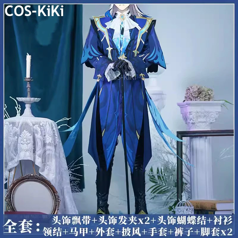 COS-KiKi Genshin Impact Neuvillette Judge игровой костюм косплей великолепная красивая униформа