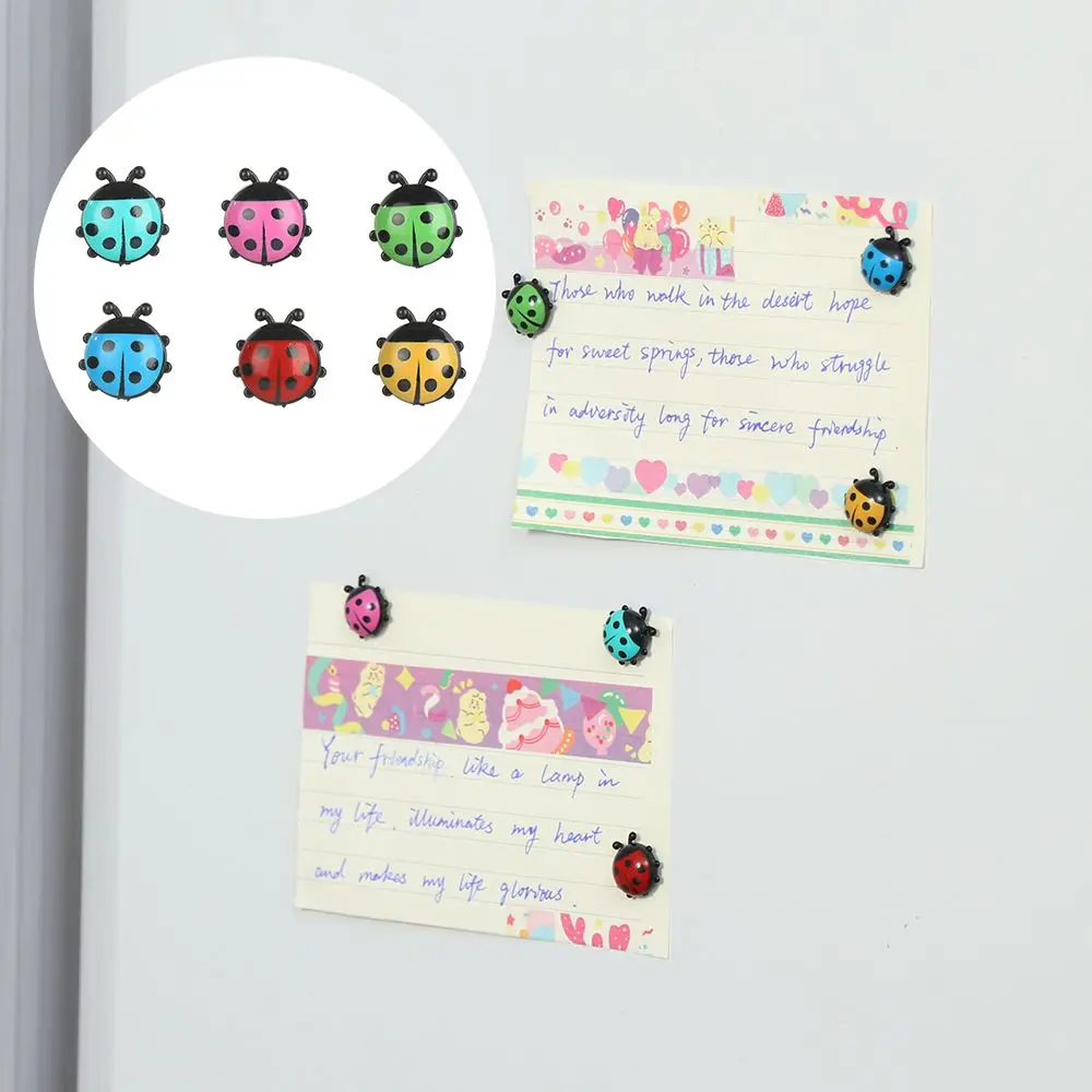 6 шт. креативная фотонаклейка божья коровка |