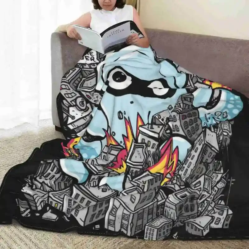 Tential attack горячая Распродажа printing high Qiality популярное одеяло Blooper игра в ретро