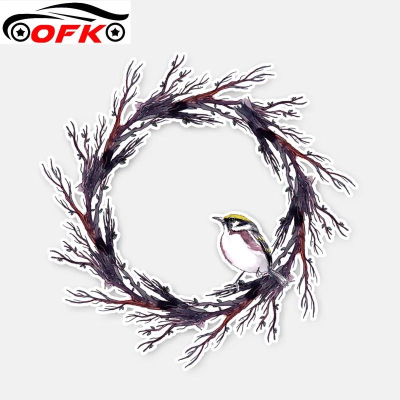 

Lifelike Birds Lovely and Branches of The Colored Decoration Car Sticker Accessories Personalized 13cm*13cm