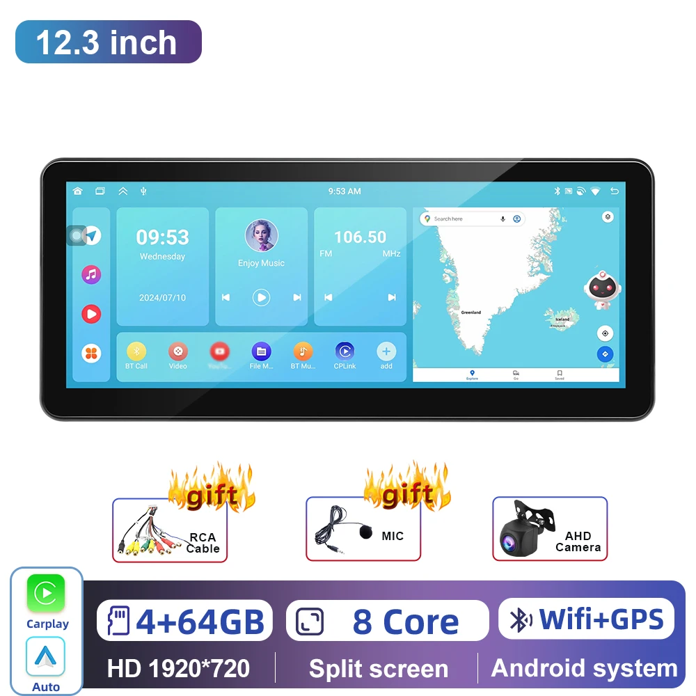 

Автомагнитола Podofo, 10,25 дюйма, для Audi 4 + 64 ГБ, GPS-навигация, Wi-Fi, стереоплеер, беспроводной автомобильный радиоприемник, FM, RDS, поддержка задней камеры