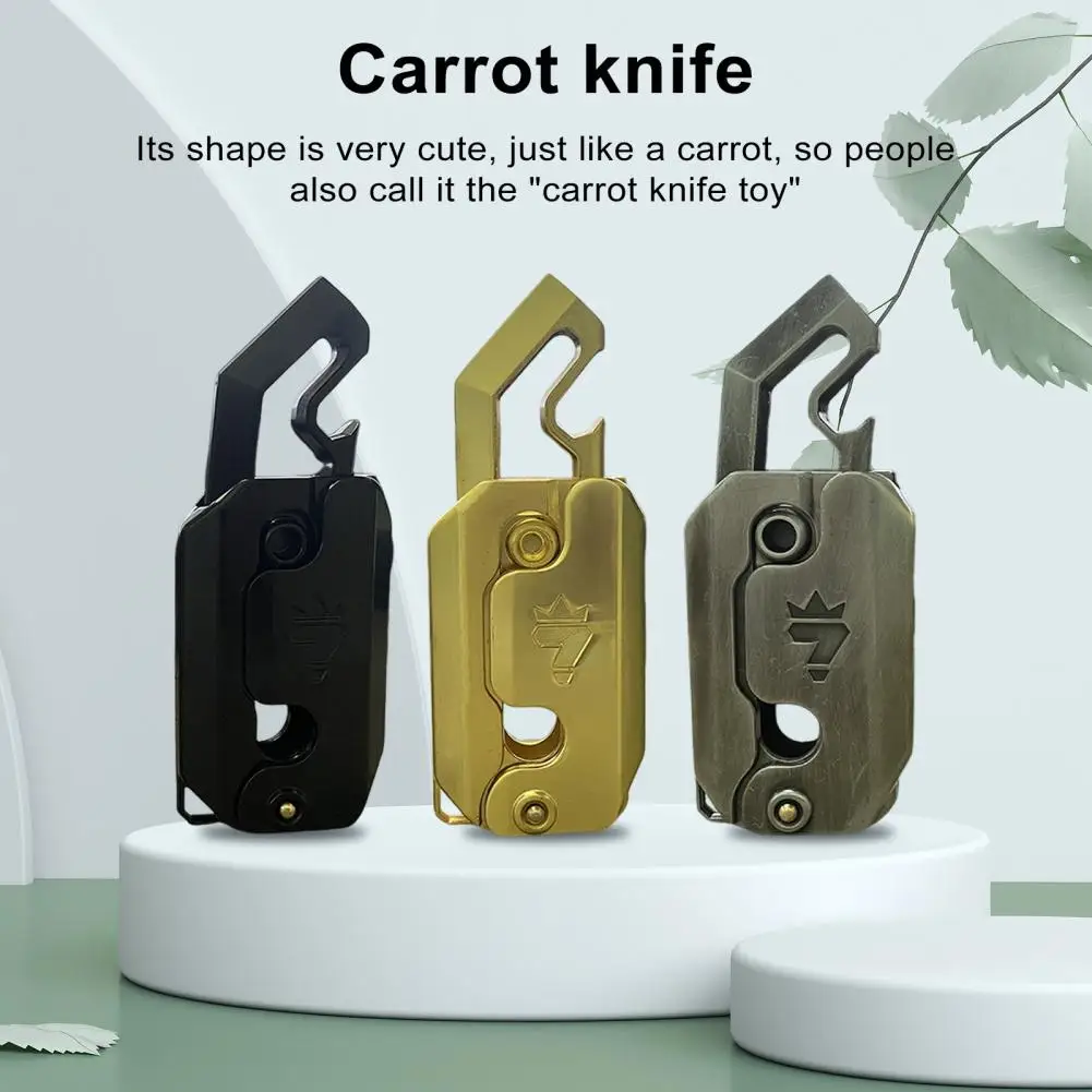 

Safe Fun Playtime Toy Unique 3d Printed Folding Cutter Fidget Toy Fun Anti-anxiety Toy for Teens Adults Carrot Shaped for Stress
