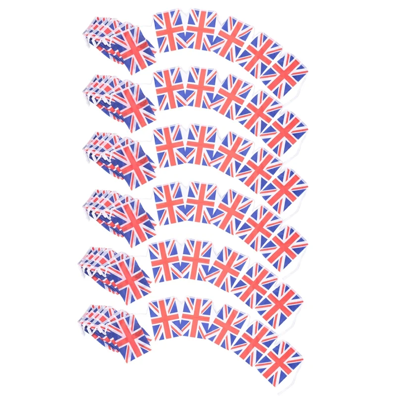 

6X Union Jack Bunting 9 Metres/30Ft Long With 30 Flags