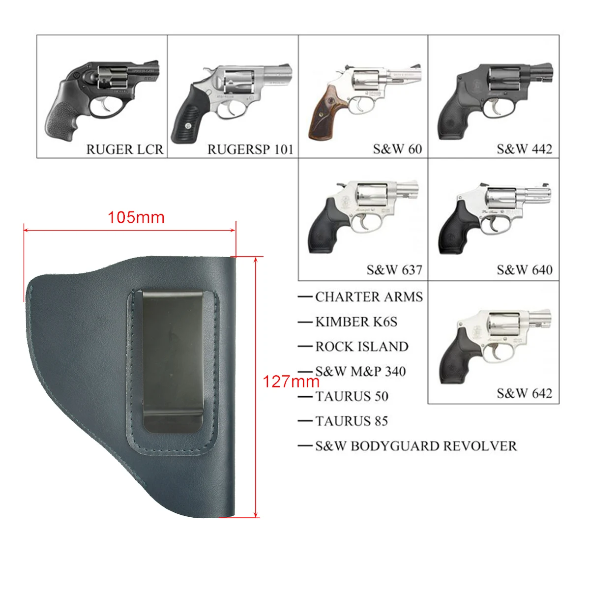 Универсальный кожаный револьвер кобура для пистолета аксессуары охоты S &amp W