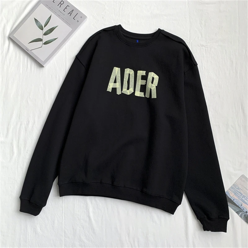 

Embroidery Origami ADER Hoodies Women Oversized Sweatshirts Casual Crewneck Loose Pullovers Couples Streetwear Ader Error