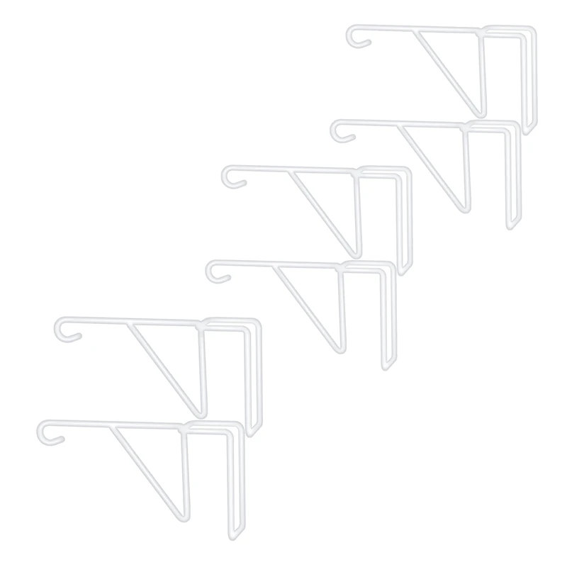 

Vinyl Fence Hooks- 5 X 10 Inches Over Fence Hooks Durable Fence Hooks For Hanging Plants Bird Feeders White