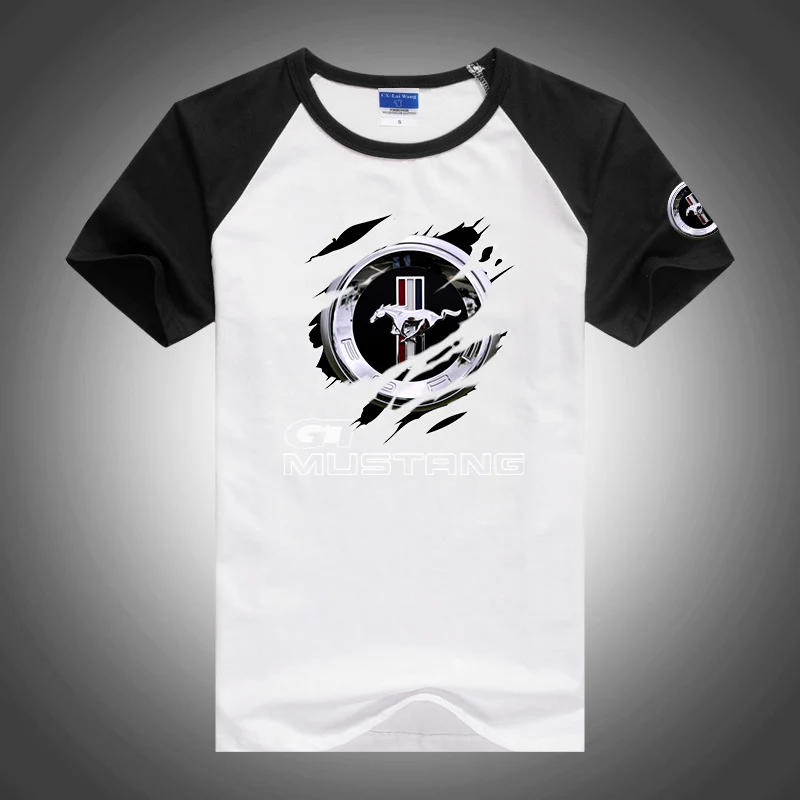 

Summer New 2022 design Leisure Men's Mustang printing Fashion Harajuku Slim Fit Casual Tops Casual trend Sweatshirts Tee