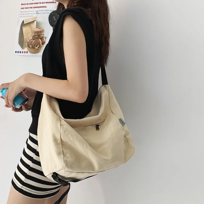 

Модные Повседневные холщовые сумки на плечо для женщин, вместительные роскошные белые летние сумочки через плечо, кошельки в Корейском стиле для покупок, 2023