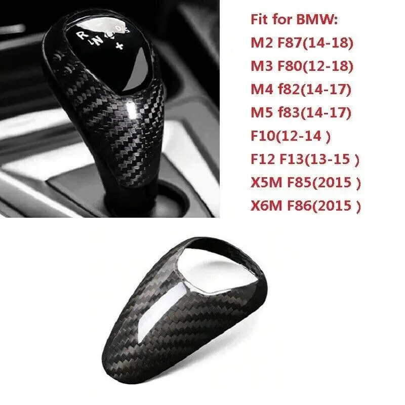 

Carbon Fiber Car Gear Shift Knob Cover Trims for BMW M3 M4 M5 F10 F12 F13 X5 X6M
