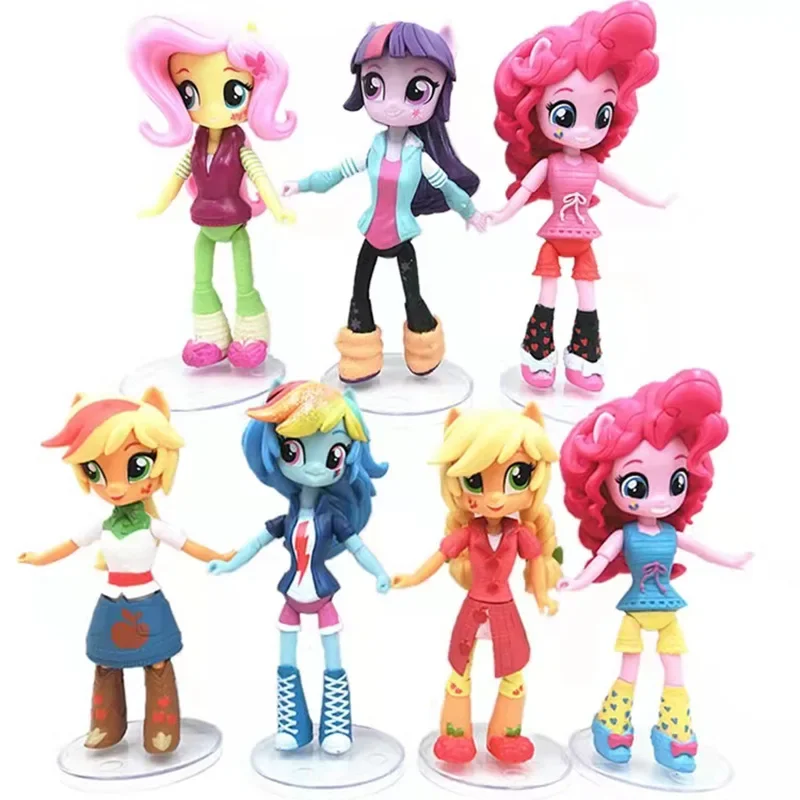 Фото Набор из 7 фигурок My Little Pony: Твайлайт Спаркл, Рэйнбоу Дэш, Эпплджек, Флаттершай, Пинки Пай – коллекционные модели-игрушки №2