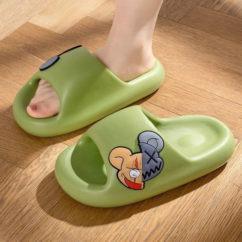 BEVERGREEN Thick Sole Women Slippers Luxury Personality Bear Design Slides Bathroom Beach Indoor Sandals Summer Couple Shoes