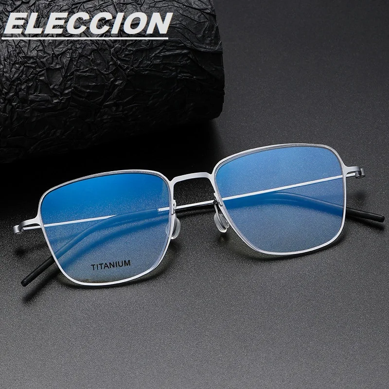 

ELECCION Denmark Brand 5506 Optical Glasses Frame Men Myopia Eyeglasses Ultralight Wire Titanium Screwless Design Eyewear