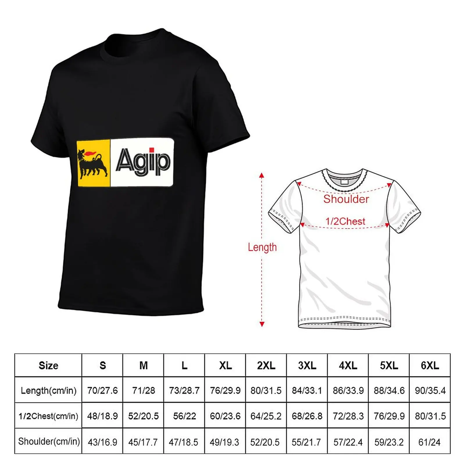 Футболка с логотипом Agip, простая, модная, повседневная футболка (art.: 3920dbe9593de) - 3920dbe9593de