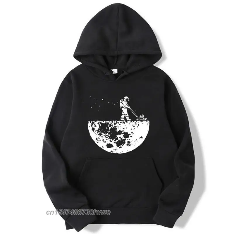 

Fashion Brand Men's Hoodie Astronauts Clean Up The Moon Print Casual Harajuku Hoodie Hip Hop Hooded Hoodies Sweatshirt
