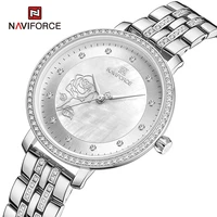 top luxury brand naviforce women watches fashion dress bracelet ladies simple quartz wristwatch creative rose clock with diamond