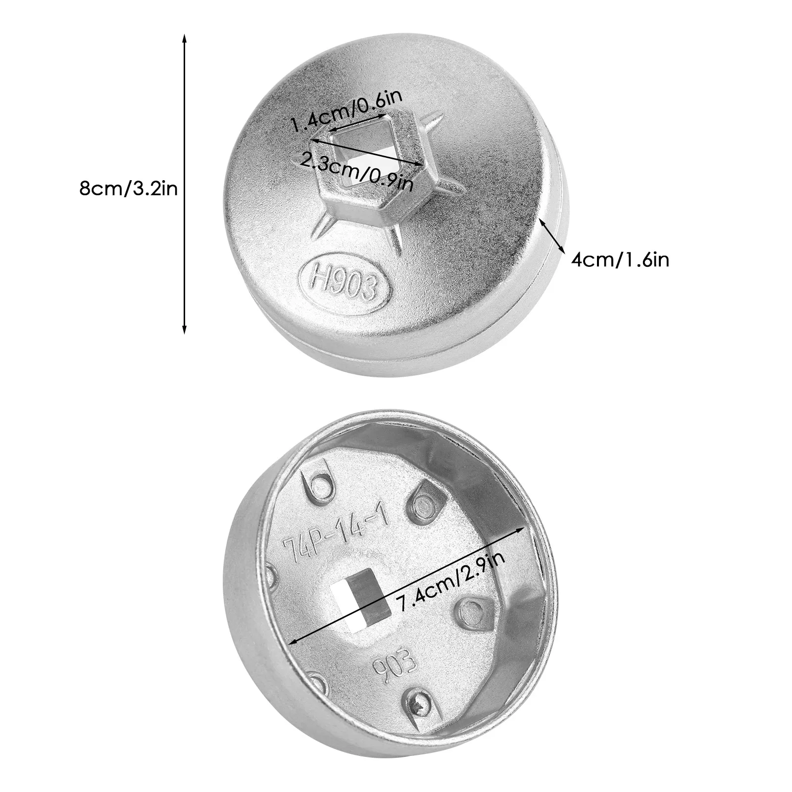 

Premium Wrench Auto Tool Drive Socket Oil Filter Caps Removal Tools Wear-resistant Handheld Car Replacing Accessory