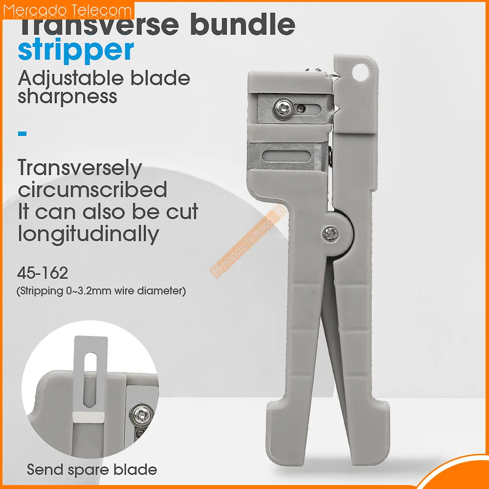 Fiber Optic Stripper Cable Stripper Buffer Tube Stripper FTTH 45-162/163/165 0-7.9mm Fiber Optic Cable Stripping Tool