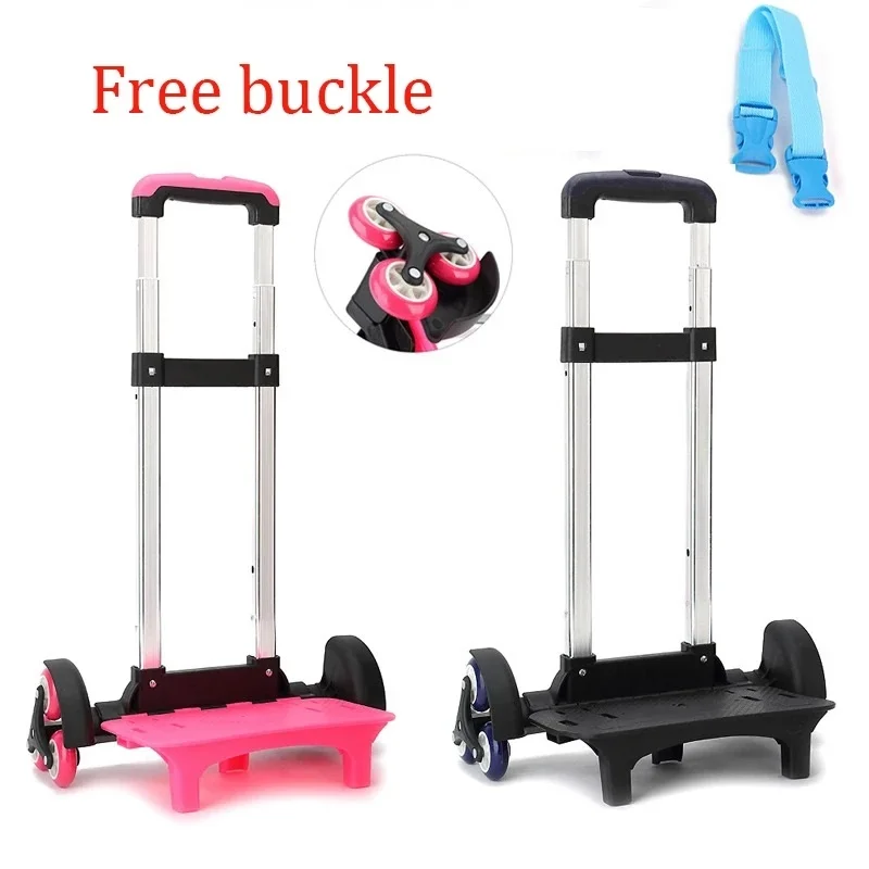 

Children 2/6 Wheels Expandable Rod Aluminum alloy Pull Rod Bracket Roll Cart Kid Trolley For Backpack And School Bag Luggage bag