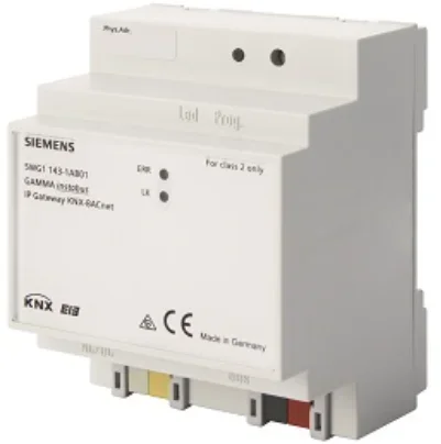 KNX/EIB Siemens 5WG11431AB01 N143 Шлюз KNX/BACnet Интеллектуальный строительный модуль заводская