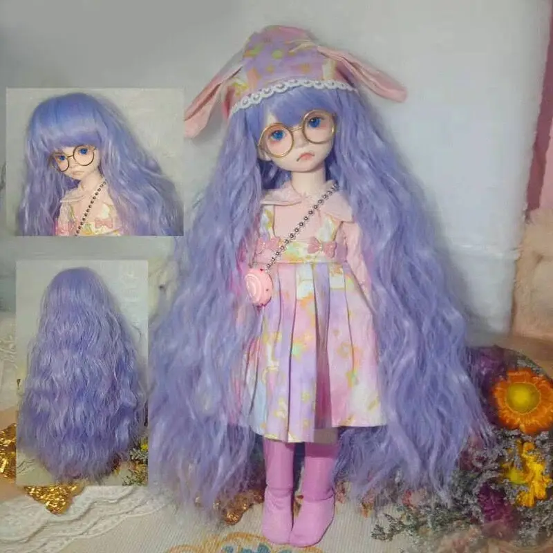 

1/8 1/6 Bjd Doll Wig Head Circumference 14-17cm Short Hair/Straight Hair/Wavy Curls 16cm 28cm Doll's Accessories