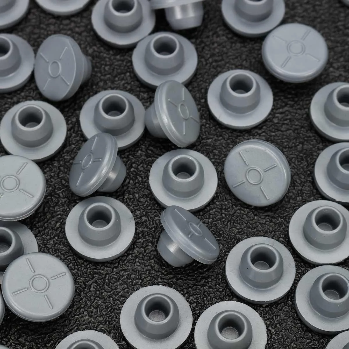 100 шт. Заглушки самозакрывающихся инъекционных портов, медицинская резина для открытия флаконов и ампул на 13 мм, органайзер.