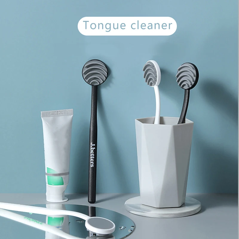 

1 шт., двусторонняя силиконовая щётка для чистки языка