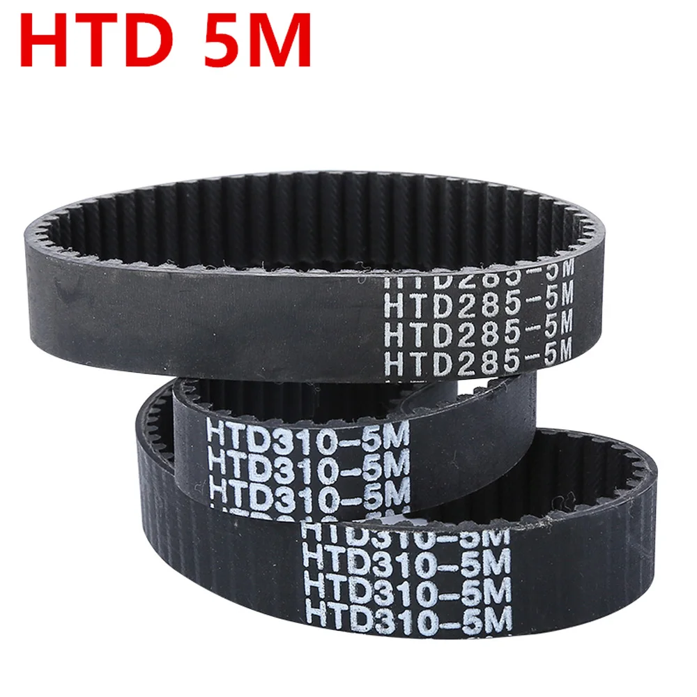 

HTD-5M 1305mm-1440mm Pitch 5mm Timing Pulley Belt Close Loop Synchronous Belt Rubber Timing Belts Width 10mm 15mm 20mm