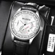 Business Quartz Watch for Man Unique Automatic Date Dial Design Luminous Pointer Leather Strap Exam Chronograph Man's Clock Gift Other Image