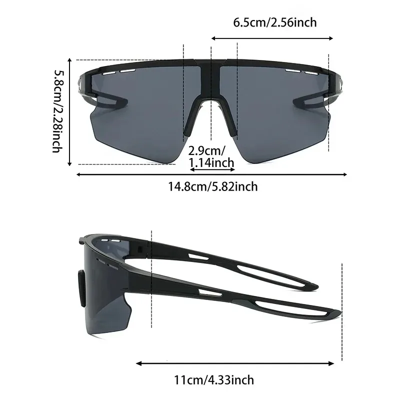 Фото Солнцезащитные очки ROCKBROS Cross Border New UV Resistant Sports Cycling Mirrors, интегрированные велосипедные очки с цветными линзами в европейском и американском стиле. №5