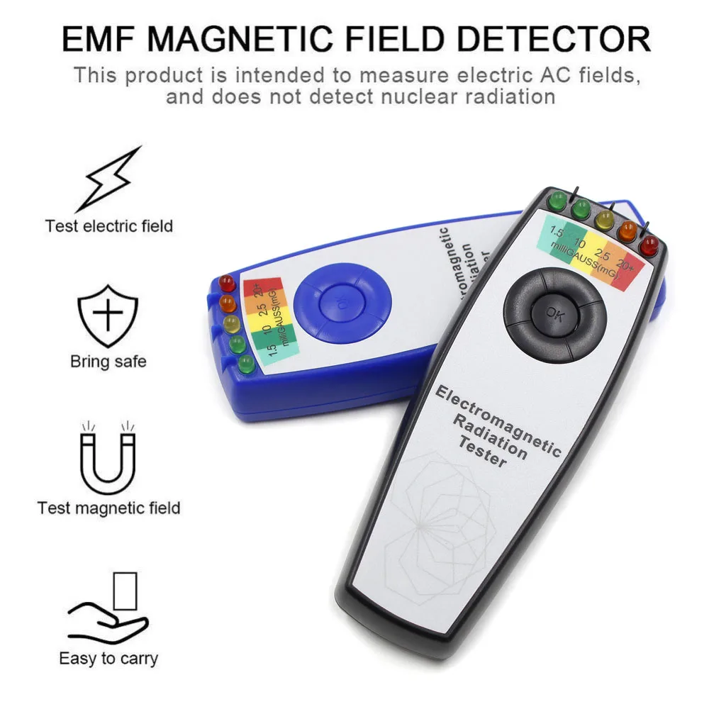 

Electromagnetic Field Radiation Detector Tester EMF Measuring Instrument Magnetic Field Radiation Test Instrument Detector