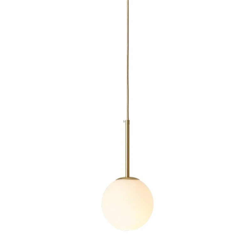 

Nordic LED Simple Glass Ball Pendant Lights for Living Room Decor Iron Pendant Lamp Bedroom Dining Hanging Light Home Fixture