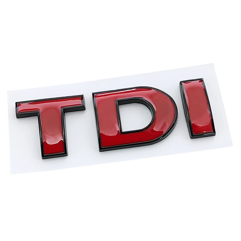 

3D ABS красный черный логотип TDI эмблема буквы значок на задний багажник автомобиля наклейка для VW TDI наклейка аксессуары