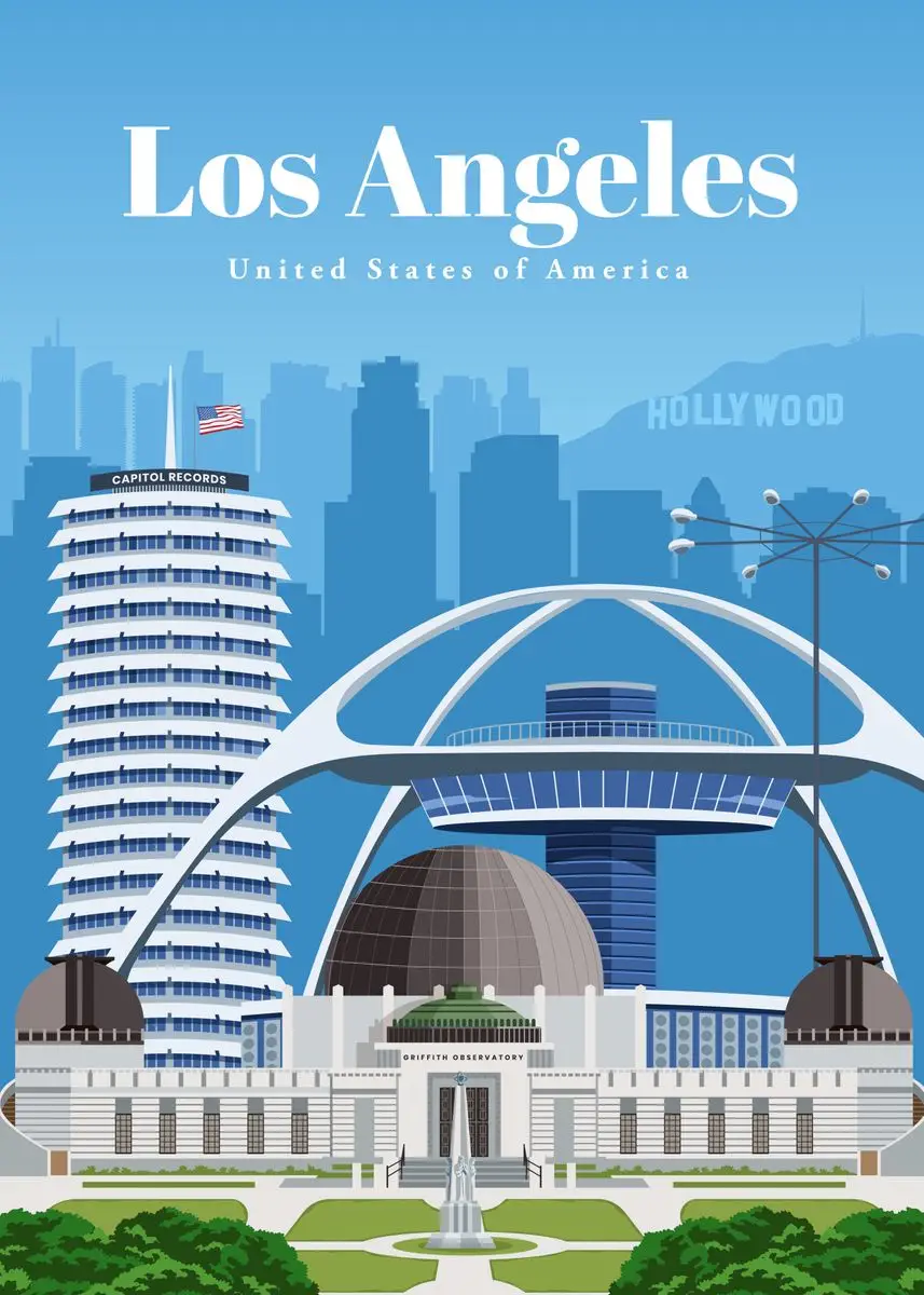 Постеры для путешествий в американском городском стиле декоративная картина