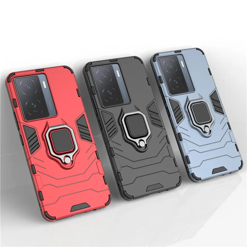 

For Vivo IQOO Z7 Case For Vivo IQOO Z7 5G Cover 6.38 inch Shockproof Armor Hard PC Holder Silicone Bumper For IQOO Z7 Global