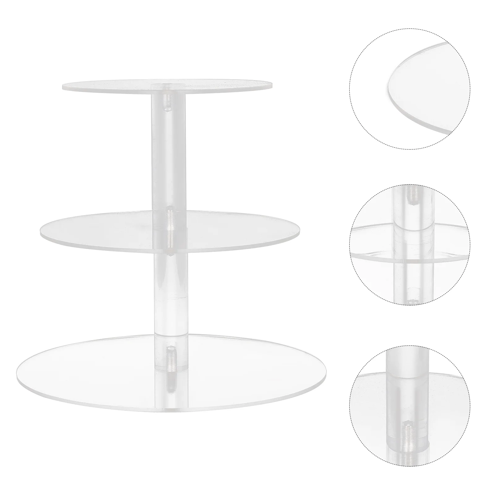 

Stand Dessert Cake Tray Serving Cupcake Display Tier Tower Tiered Cookie Rack Acrylic Pastry Clear Party Platter Holder Tea