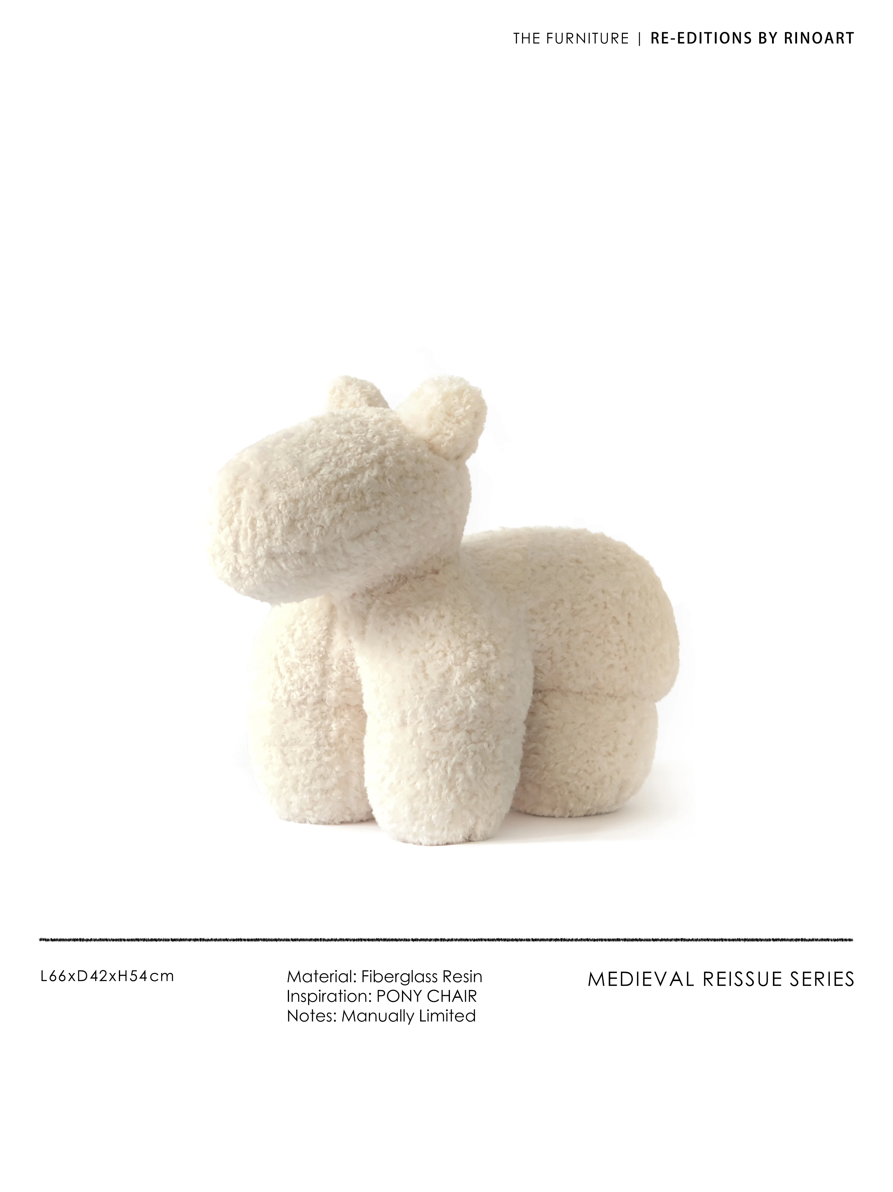 Кремово-белое подставка для ног из искусственной шерсти в рулоне