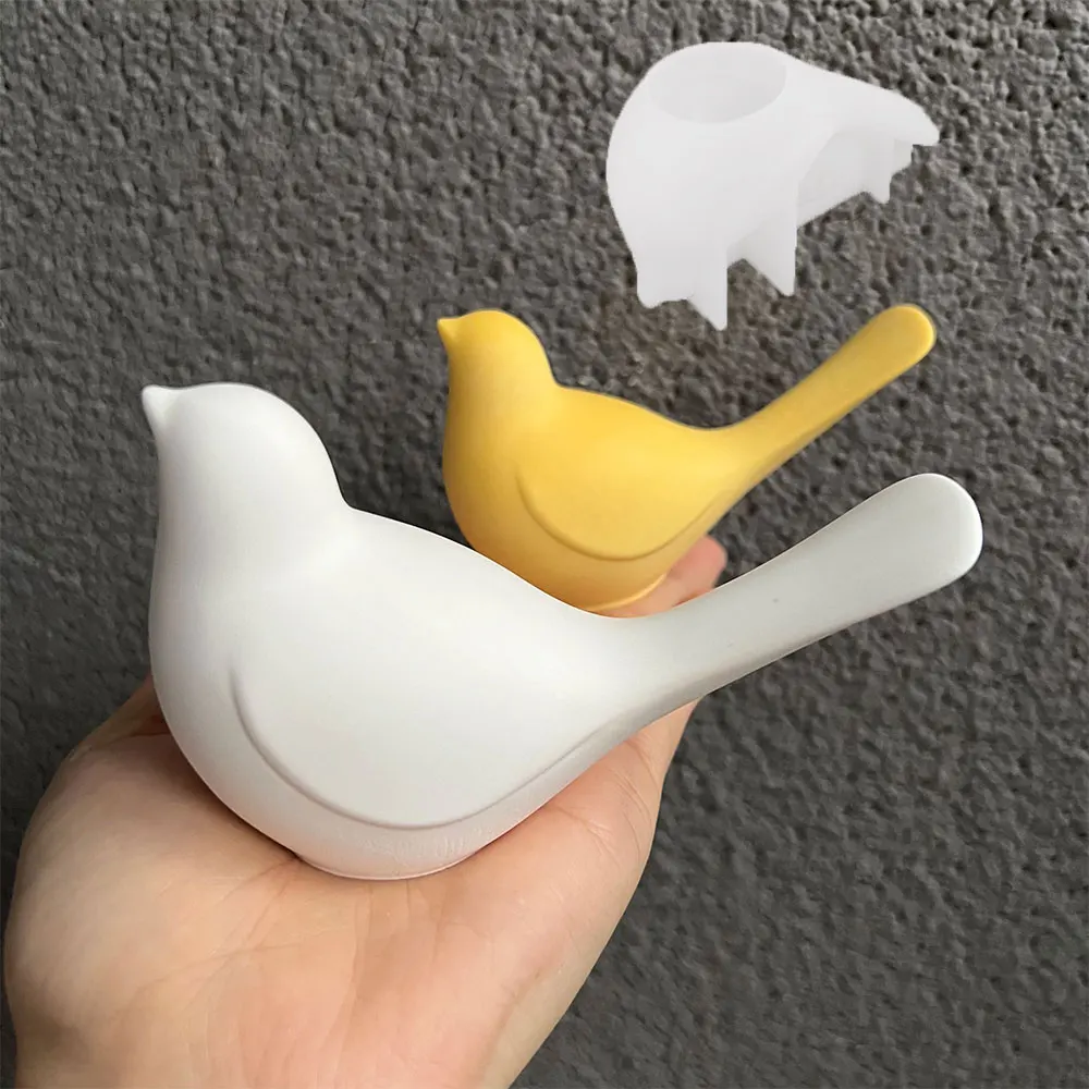 Искусственная птица 3D дизайн силиконовая глиняная форма для садовых украшений и