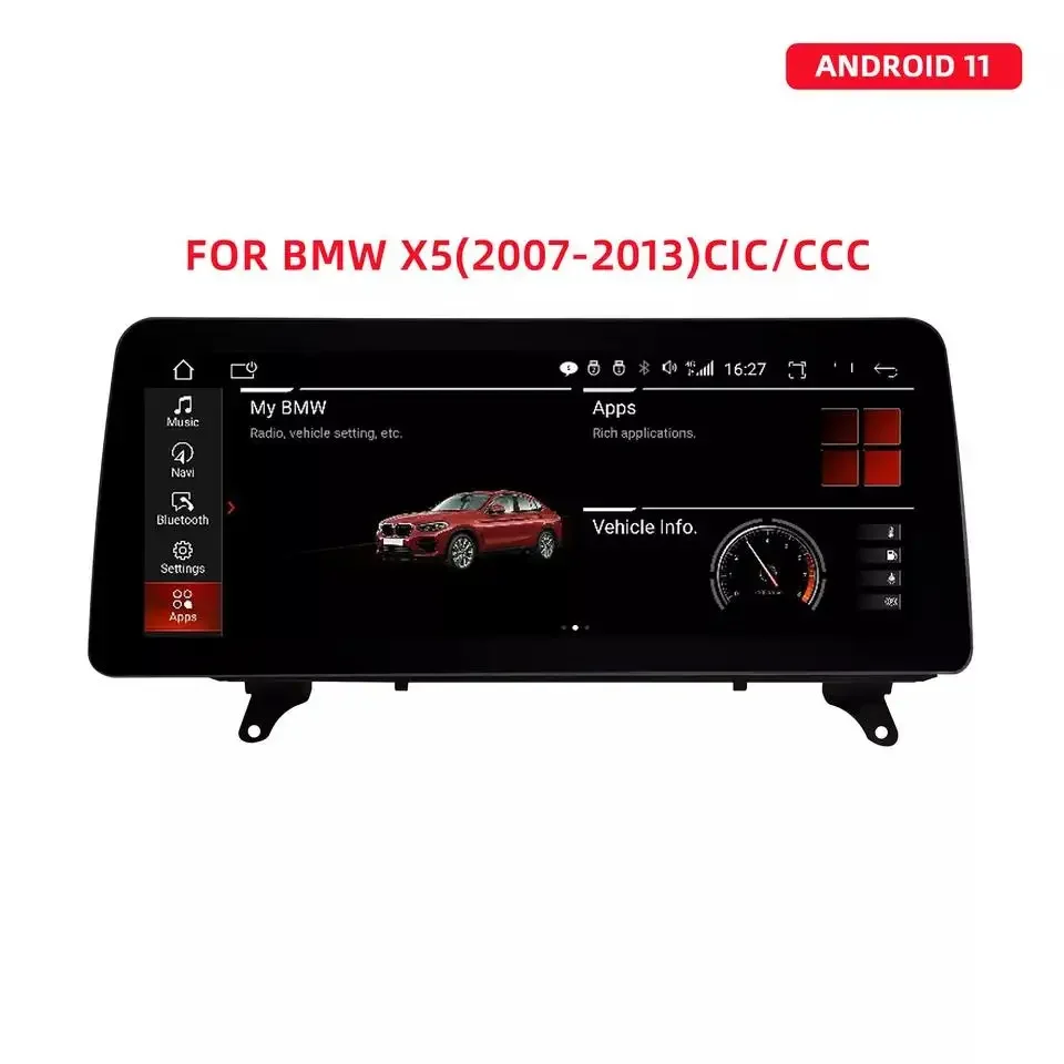 Автомобильный радиоприемник 12 3 дюйма Android 11 для BMW X5 E70 X6 E71 2007-2017 CIC NBT