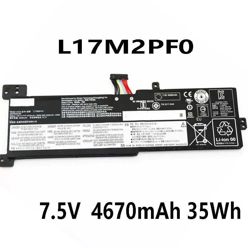 Аккумулятор L17M2PF0 L17L2PF0 7 5 V 4670mAh 35Wh для ноутбука Lenovo IdeaPad 320-14ABR 320-15ABR 15IKB