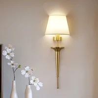 full copper wall lamp modern bedroom bedside lamp living room background wall lamp creative american stair aisle wall lamp
